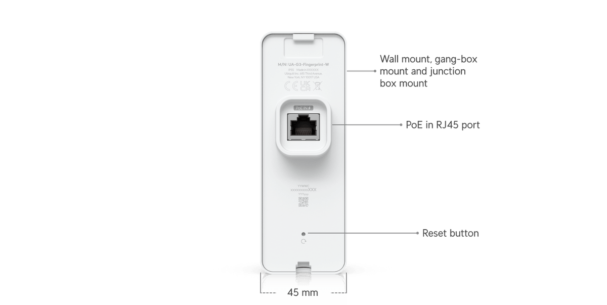 Ubiquiti UA-G3-Fingerprint UniFi PoE Access Reader - ACE Peripherals