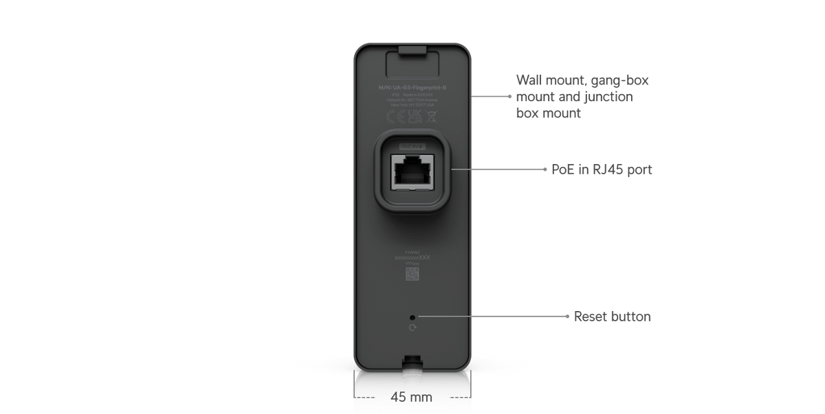 Ubiquiti UA-G3-Fingerprint UniFi PoE Access Reader - ACE Peripherals
