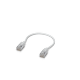 Ubiquiti UACC-Cable-Patch-EL-C6A White braided patch cable 0.15M short loop