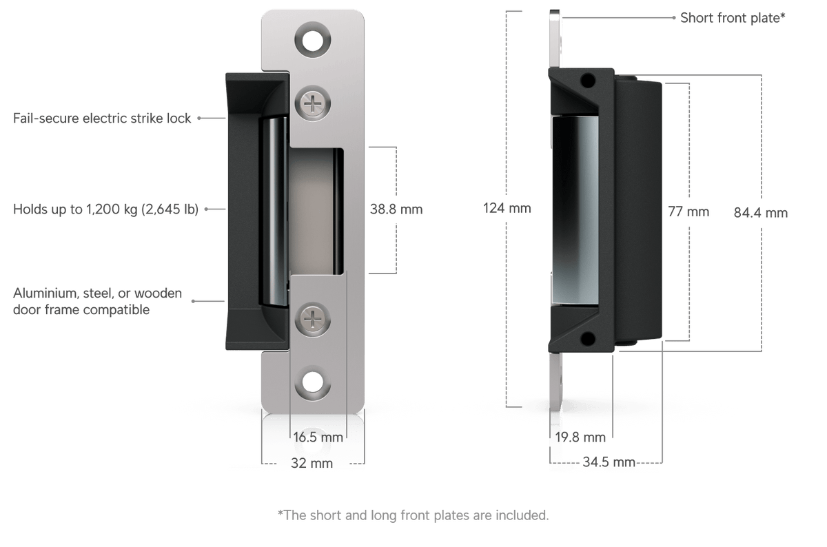 Ubiquiti UACC-Lock-Strike-Secure-15mm Fail-Secure Electric Strike Lock - ACE Peripherals