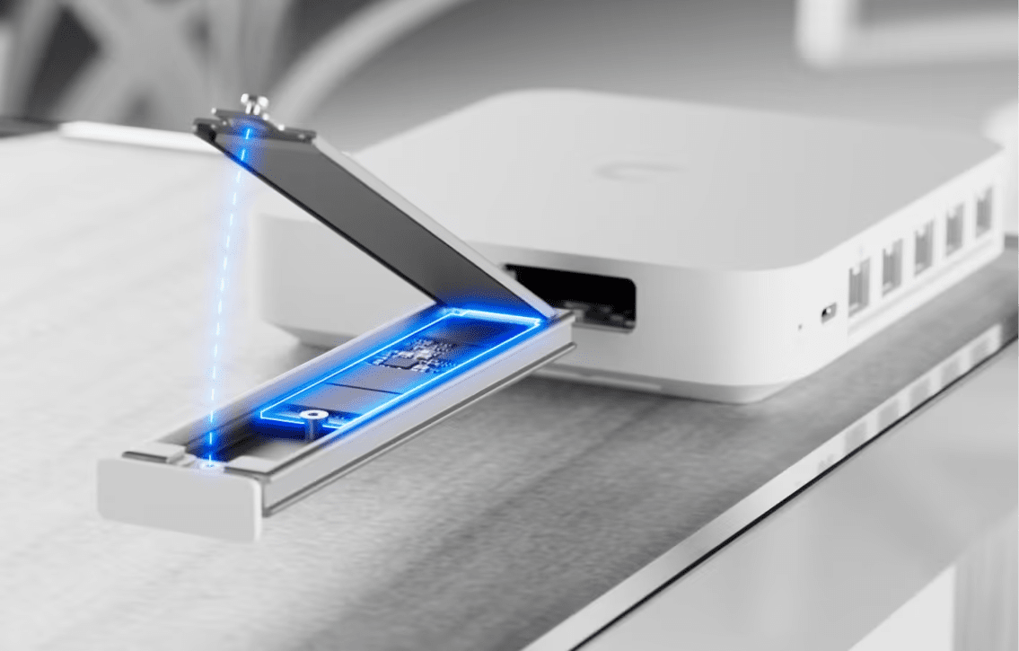 Ubiquiti UACC-SSD-Tray SSD installation example