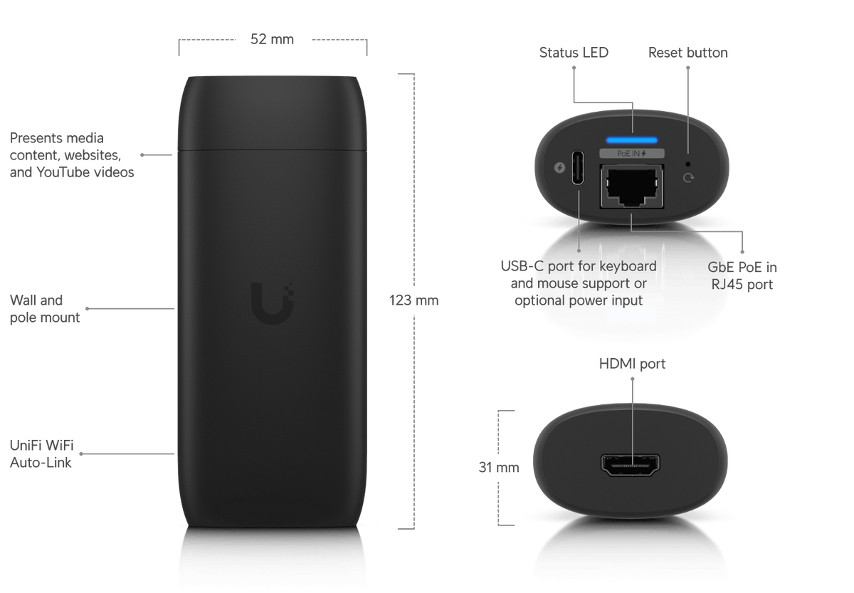 Ubiquiti UC - Cast - Pro Display Cast Pro Digital Signage Player - ACE Peripherals