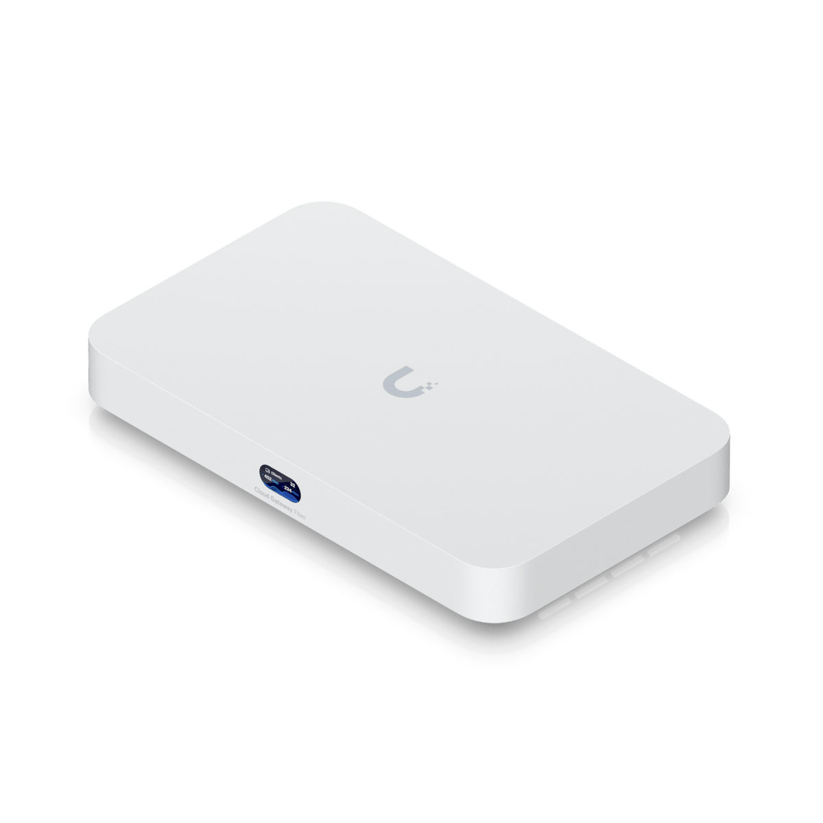 Ubiquiti UCG-Fiber overhead three-quarter view