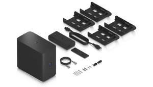 Ubiquiti UNAS-4 Black package contents and mounting hardware