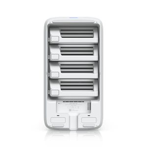 Ubiquiti UNAS-4 White rear drive bays and network ports