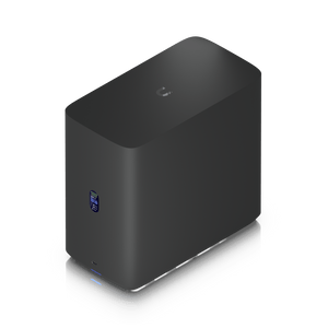 Ubiquiti UNAS-4 Black top and front view