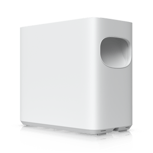 Ubiquiti UNAS-4 White angled rear view