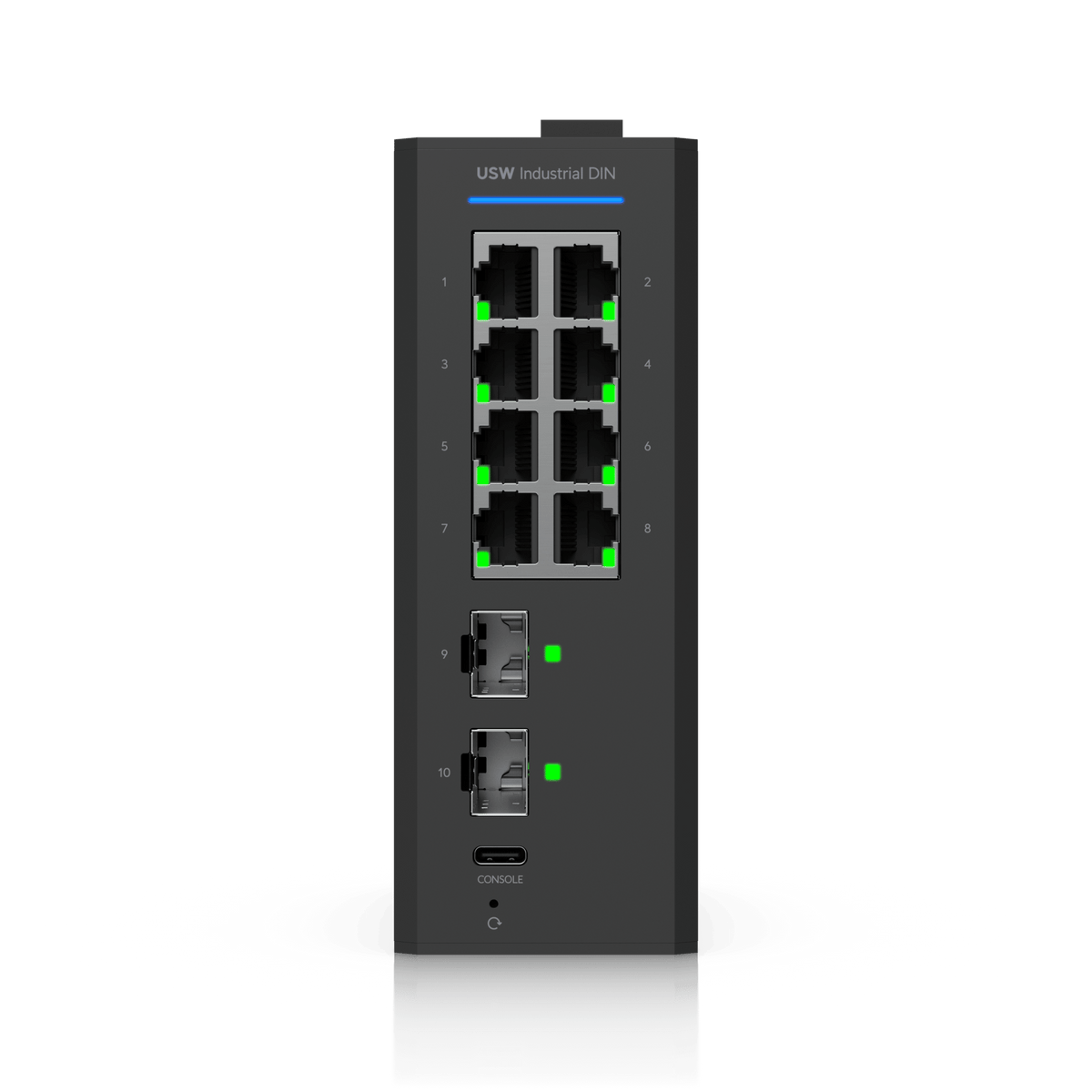 Ubiquiti UniFi USW-Industrial-DIN-8 Gigabit DIN Rail Switch - ACE Peripherals
