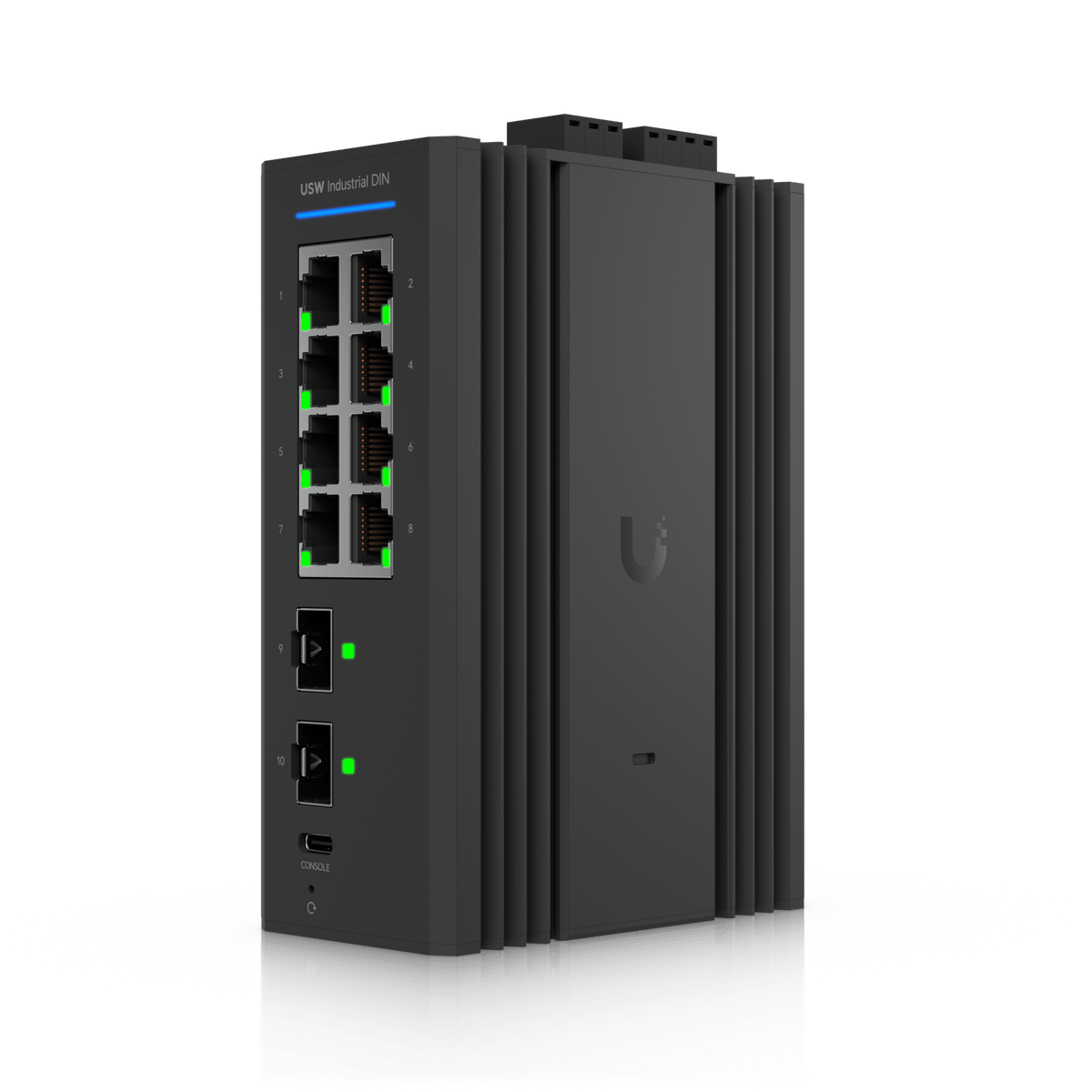 Ubiquiti UniFi USW-Industrial-DIN-8 Gigabit DIN Rail Switch - ACE Peripherals