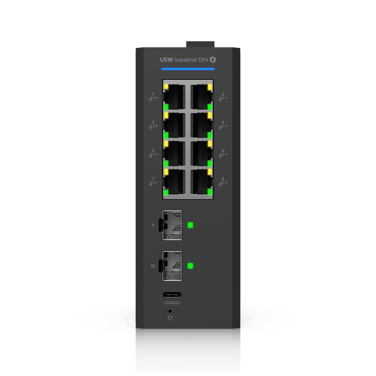 Ubiquiti UniFi USW-Industrial-DIN-8-PoE 480W DIN Rail Switch - ACE Peripherals