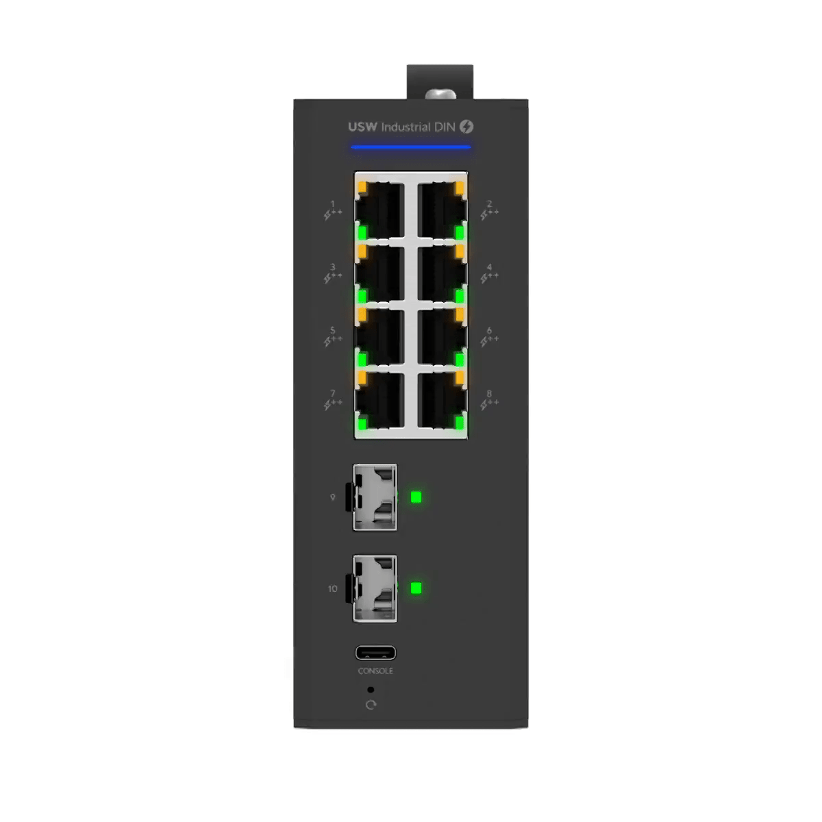 Ubiquiti UniFi USW-Industrial-DIN-8-PoE 480W DIN Rail Switch - ACE Peripherals