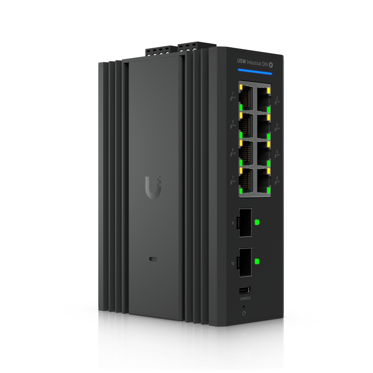 Ubiquiti UniFi USW-Industrial-DIN-8-PoE 480W DIN Rail Switch - ACE Peripherals