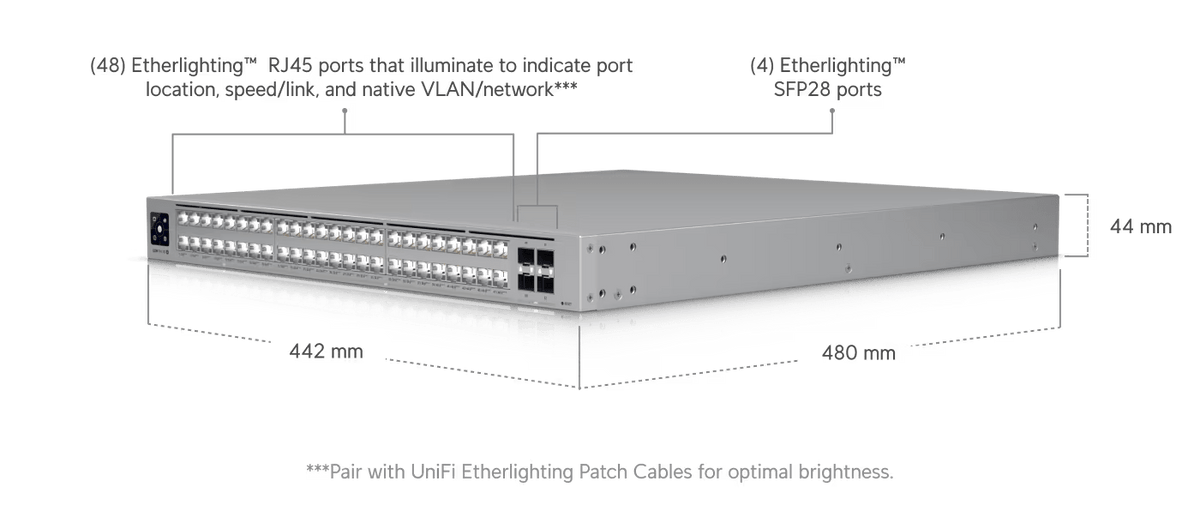 Ubiquiti USW - Pro - XG - 48 - PoE 1080W Pro XG 48 - Port L3 10GbE POE+++ Switch - ACE Peripherals