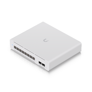 Ubiquiti USW-Pro-XG-8-PoE top front angled view