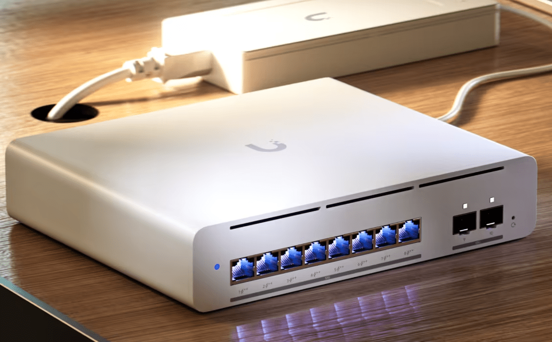 Ubiquiti USW-Pro-XG-8-PoE desktop network installation