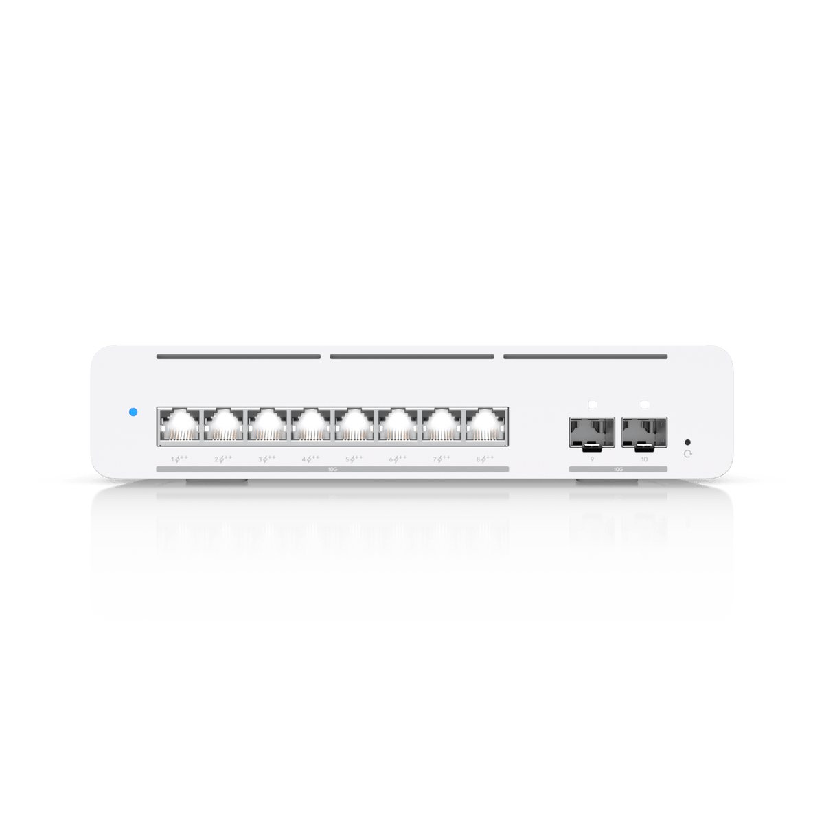 Ubiquiti USW-Pro-XG-8-PoE illuminated front ports