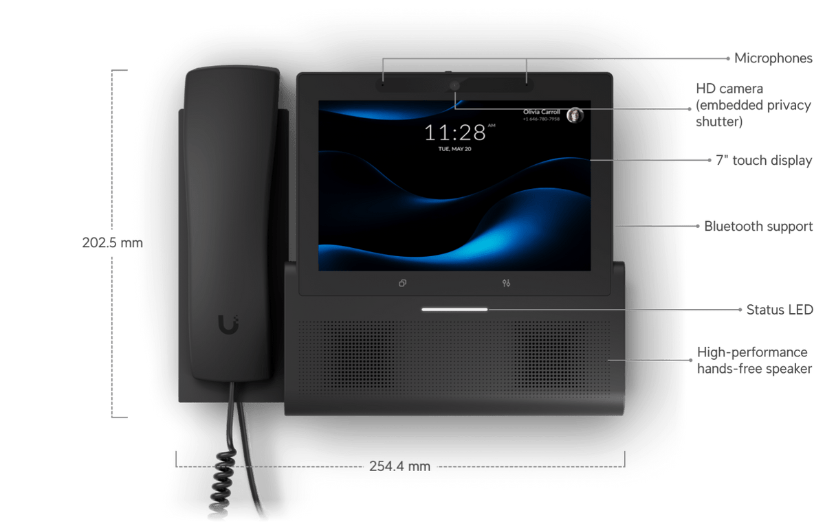 Ubiquiti UTP - G3 - Touch - Wall G3 Touch Wall UniFi Talk VoIP Phone - ACE Peripherals