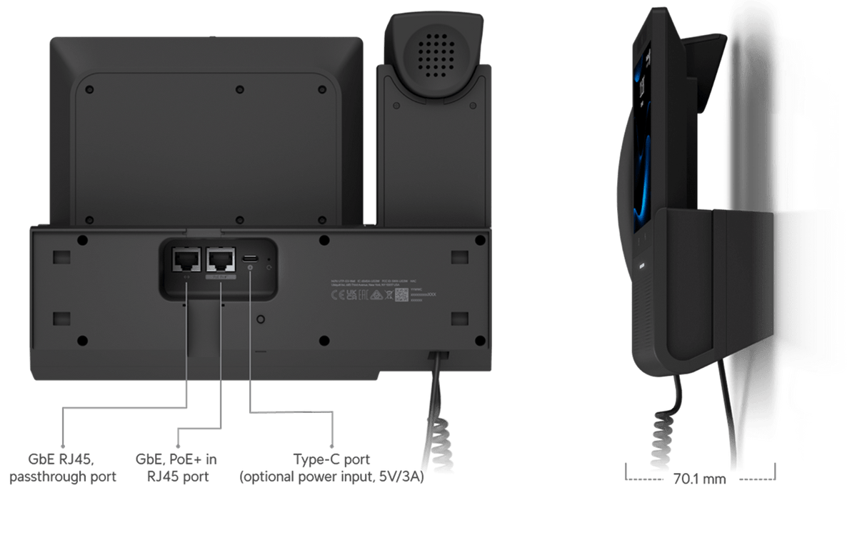 Ubiquiti UTP - G3 - Touch - Wall G3 Touch Wall UniFi Talk VoIP Phone - ACE Peripherals