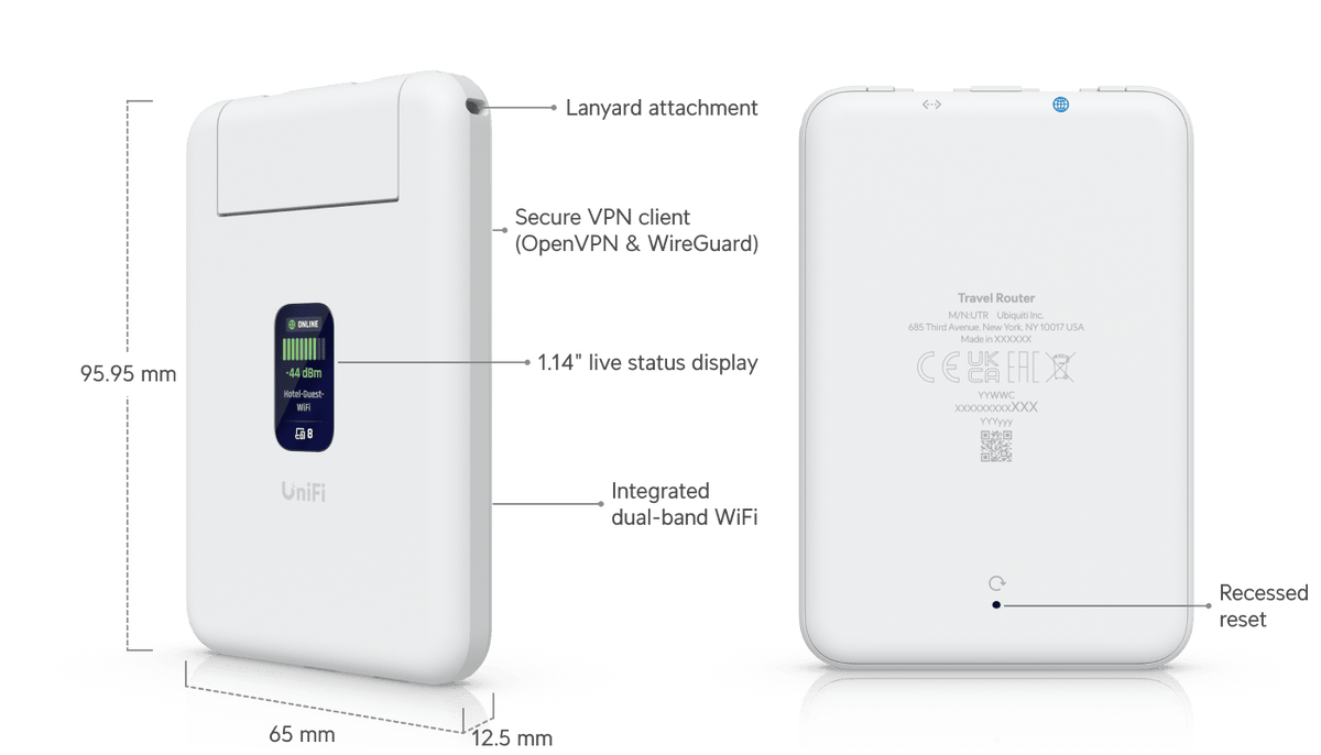 Ubiquiti UTR Ultra-Slim UniFi Travel Router - ACE Peripherals