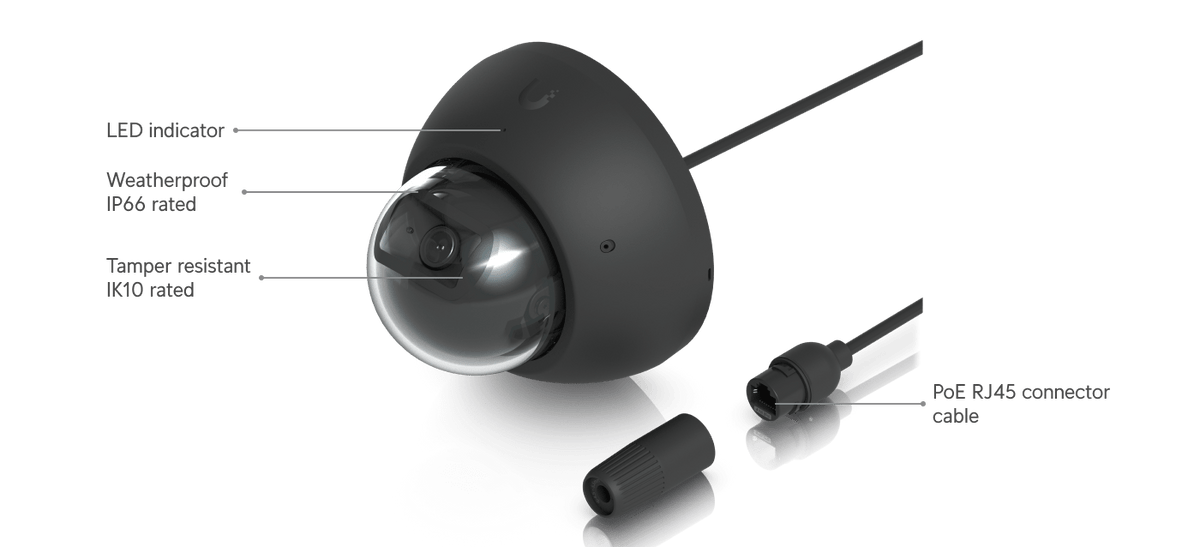 Ubiquiti UVC-AI-Dome Black technical diagram