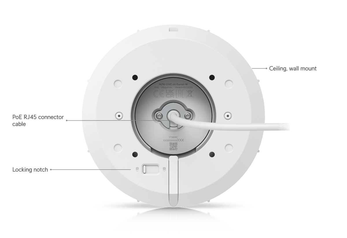Ubiquiti UVC-AI-Turret UniFi AI Turret 4K PoE+ Camera - ACE Peripherals