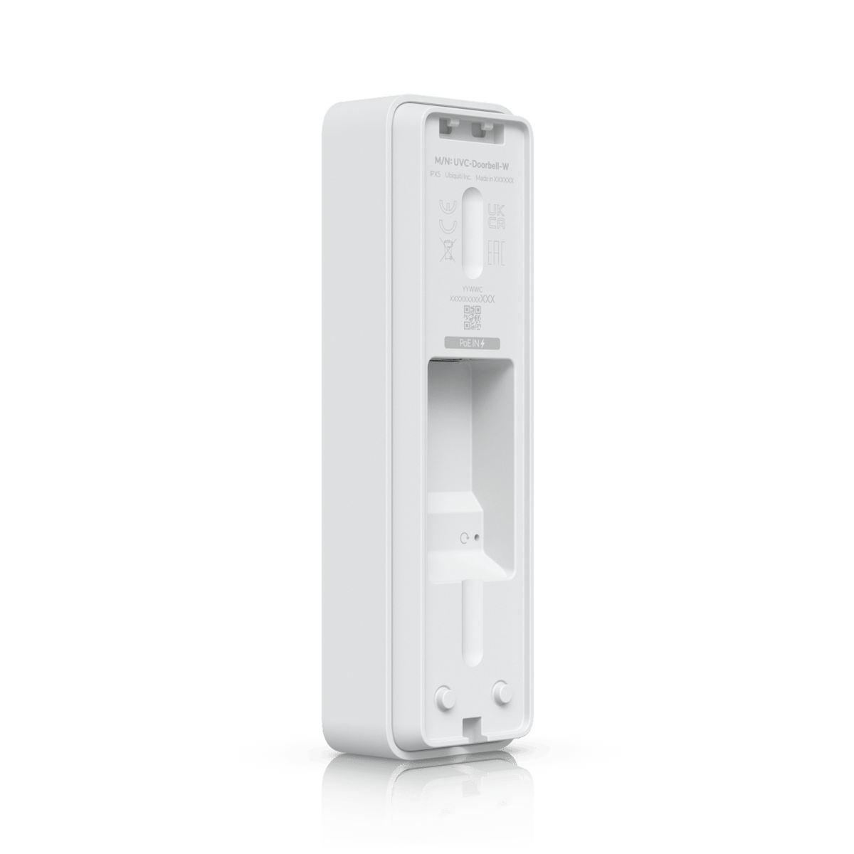 Ubiquiti UVC-Doorbell-Lite White angled rear view