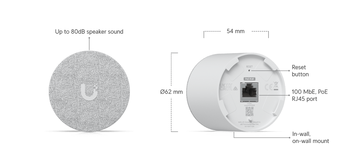 Ubiquiti UVC G4 Doorbell Pro PoE Kit FHD 2MP 160° Camera with Fingerprint Sensor and Chime - ACE Peripherals