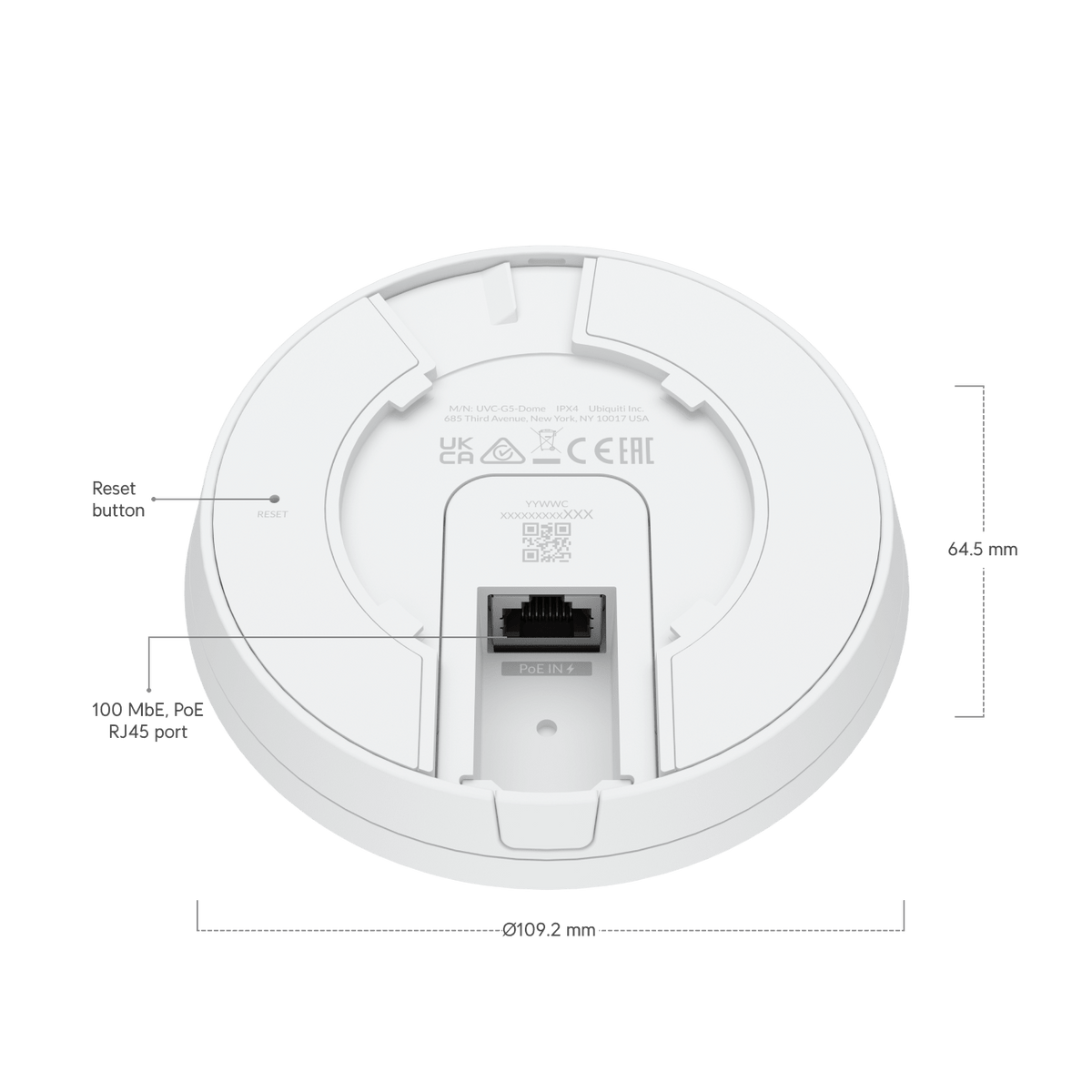 Ubiquiti UVC-G5-Dome 2K PoE Camera with Two-Way Audio - ACE Peripherals