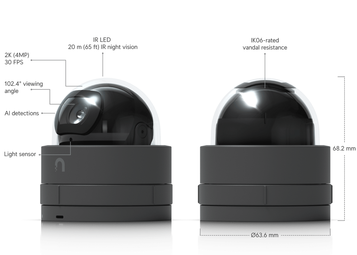 Ubiquiti UVC-G5-Dome-Ultra 2K Indoor PoE Camera - ACE Peripherals