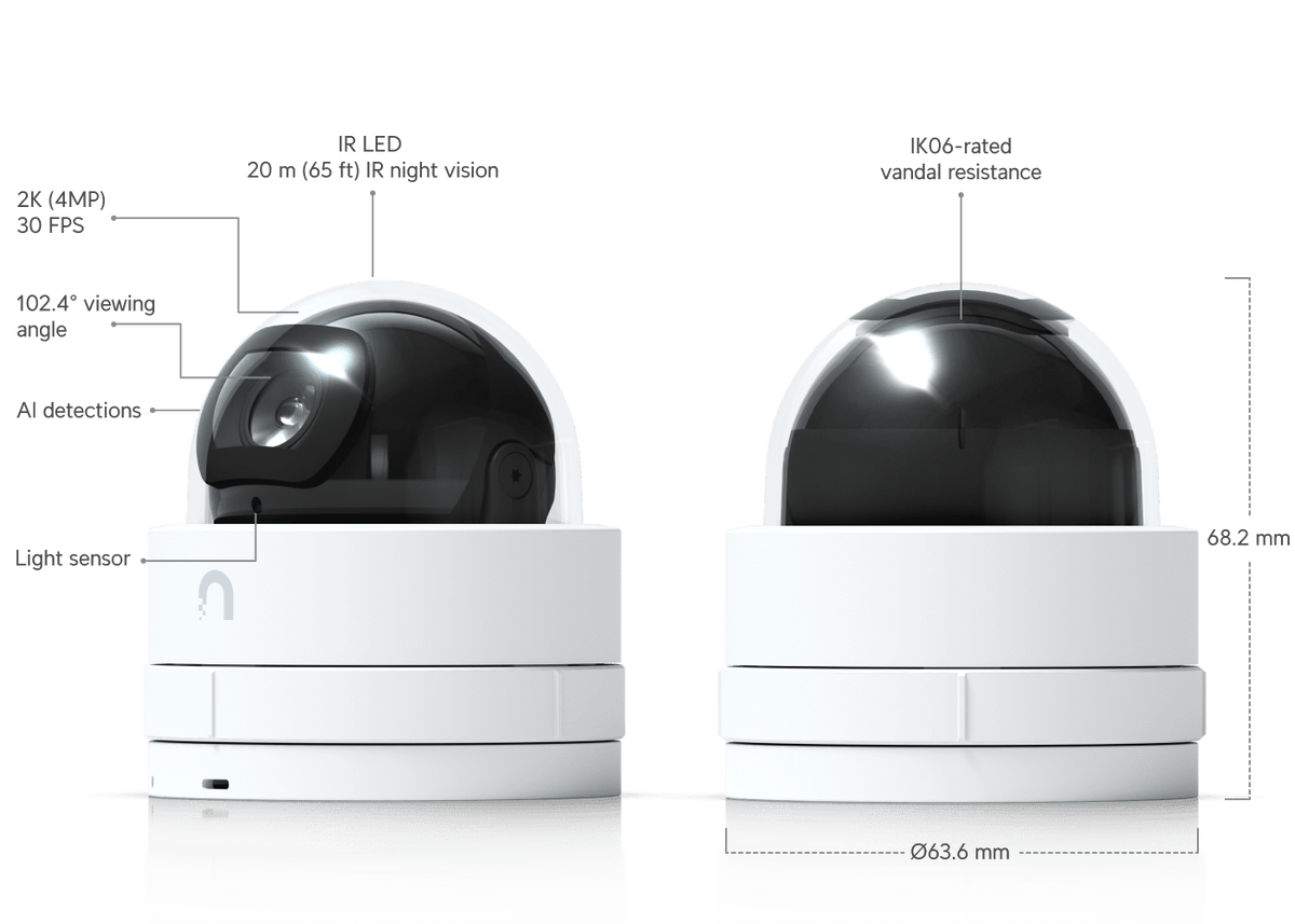 Ubiquiti UVC-G5-Dome-Ultra 2K Indoor PoE Camera - ACE Peripherals