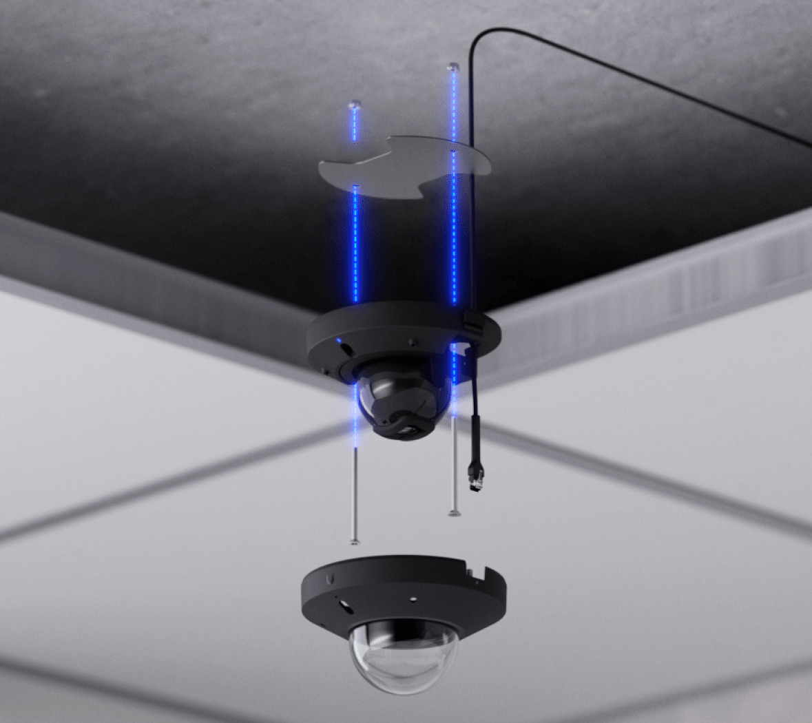 Ubiquiti UVC-G6-Mini-Dome - Black ceiling mounting steps