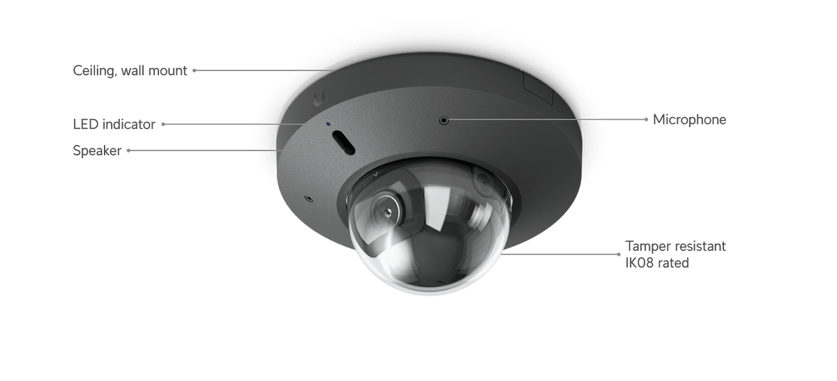 Ubiquiti UVC-G6-Mini-Dome-B Black dimensions drawing