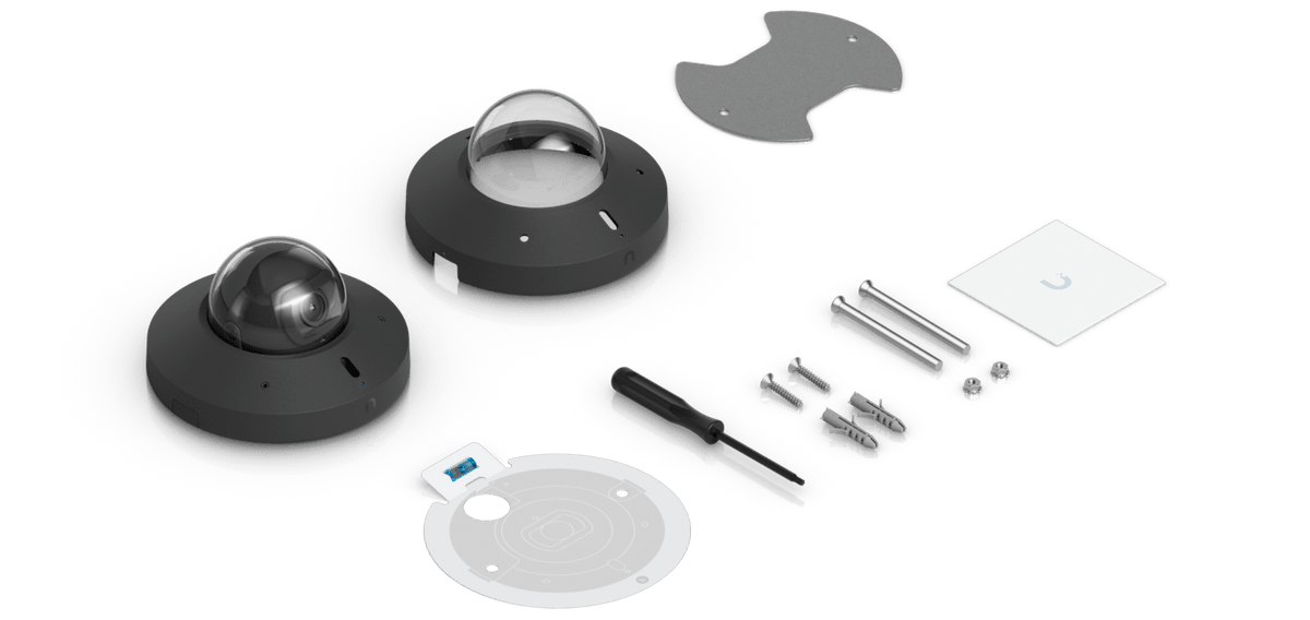 Ubiquiti UVC-G6-Mini-Dome - Black camera and mounting hardware