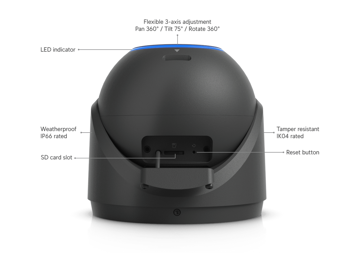 Ubiquiti UVC-G6-Pro-Turret 4K AI PoE+ Camera - ACE Peripherals
