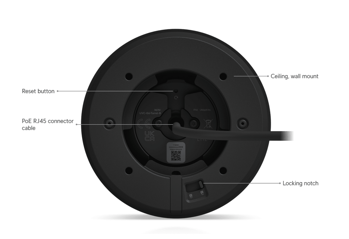 Ubiquiti UVC-G6-Turret G6 4K AI PoE Turret Camera - ACE Peripherals