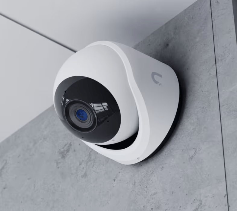 Ubiquiti G6 Turret White - installed on a wall