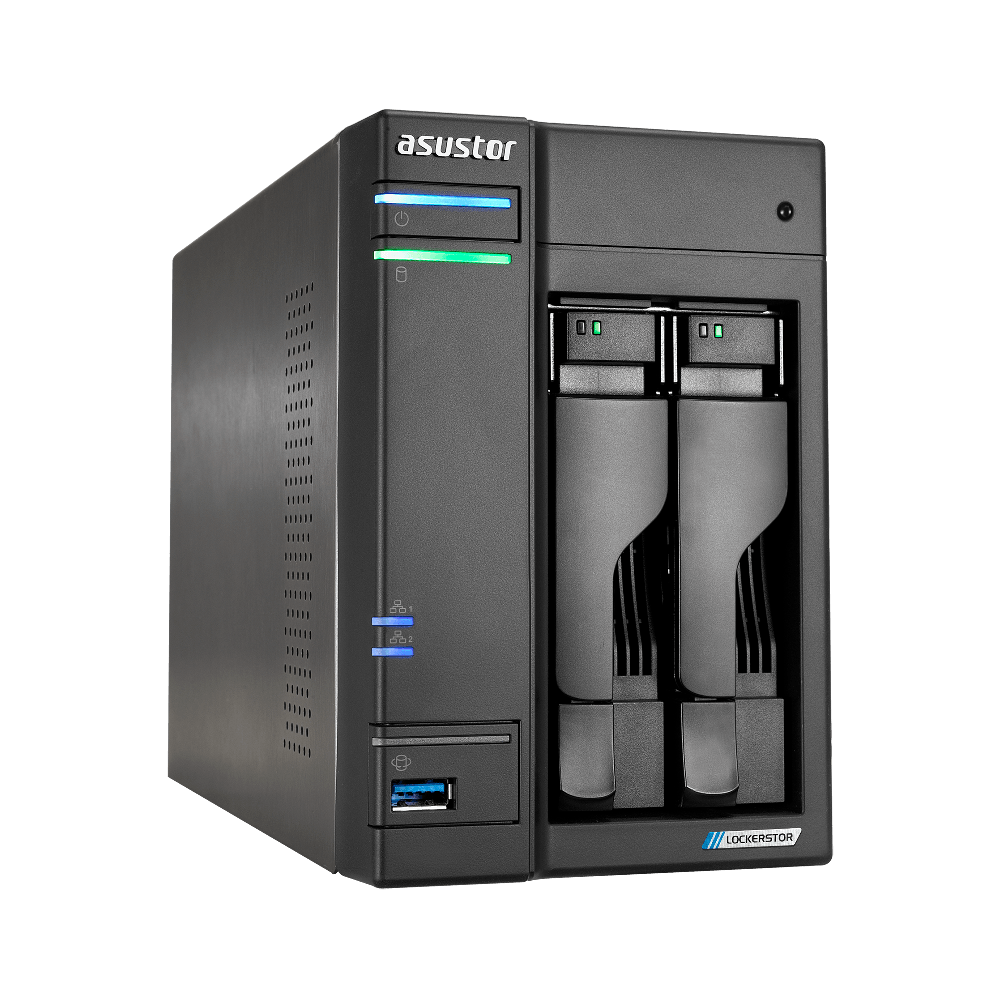Asustor AS6702T LockerStor 2 Gen2 2-Bay Tower NAS - ACE Peripherals