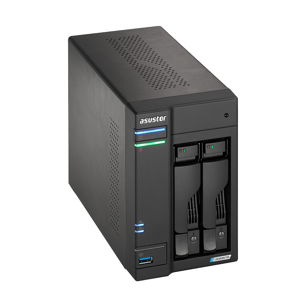 Asustor AS6702T LockerStor 2 Gen2 2-Bay Tower NAS - ACE Peripherals