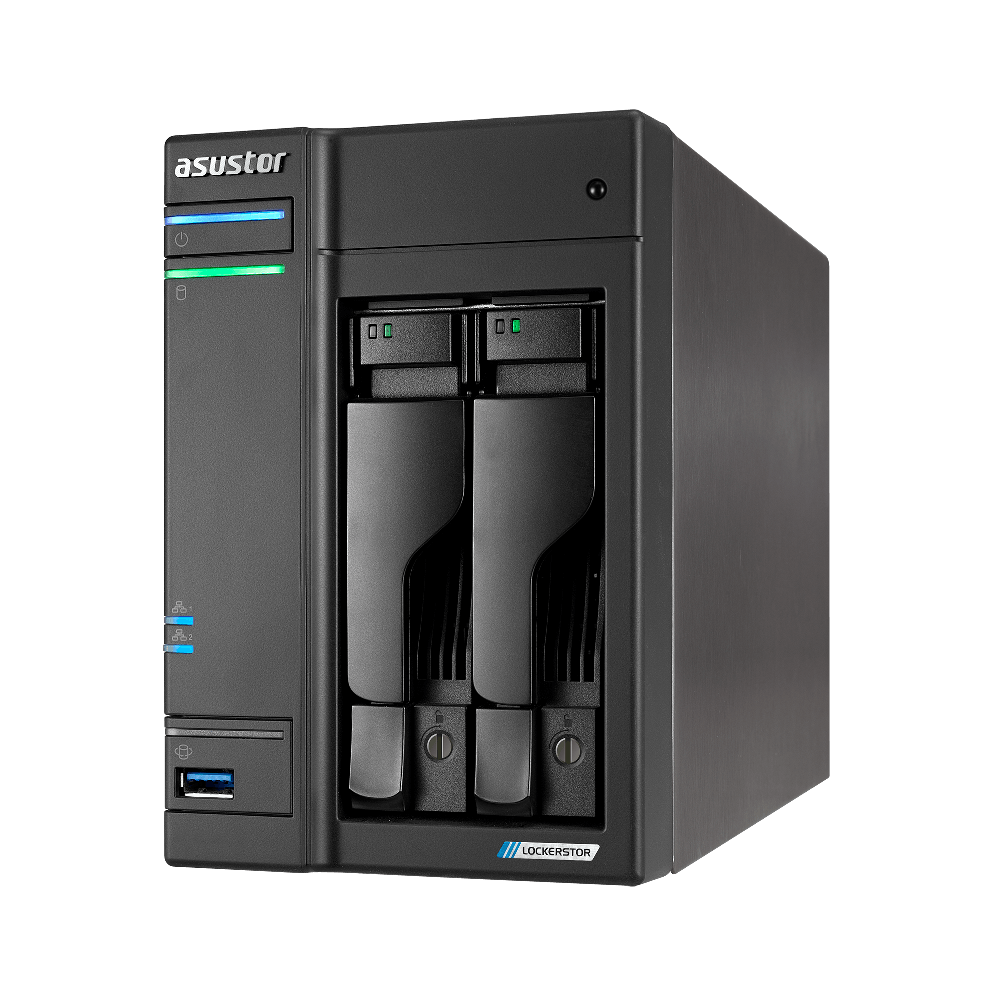 Asustor AS6702T LockerStor 2 Gen2 2-Bay Tower NAS - ACE Peripherals