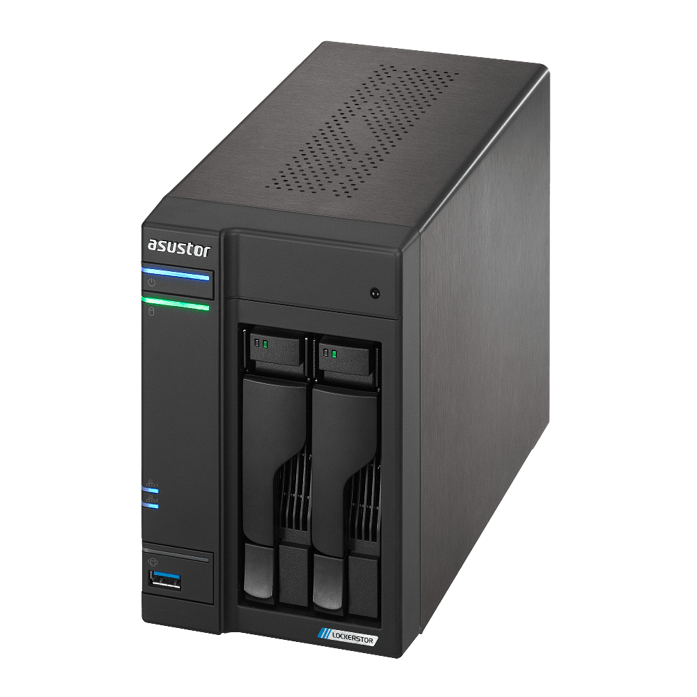 Asustor AS6702T LockerStor 2 Gen2 2-Bay Tower NAS - ACE Peripherals