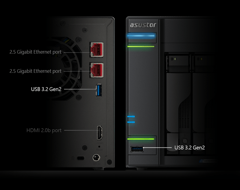 Asustor AS6706T LockerStor 6 Gen2 6-Bay Tower NAS - ACE Peripherals