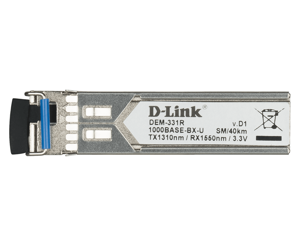 D-Link DEM-331R 1000BASE-BX-U Single-Mode 40 Km (TX-1310/RX-1550 nm) SFP Transceiver - ACE Peripherals