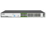 D-Link DES-F1026P-E 250M 24-Port Fast Ethernet Long Range PoE Switch - ACE Peripherals