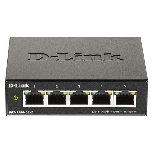 D-Link DGS-1100-05V2 5-Port Gigabit Smart Managed Switch - ACE Peripherals