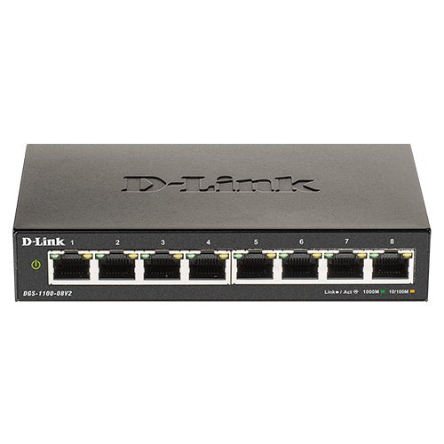 D-Link DGS-1100-08PV2 8-Port Gigabit PoE Smart Managed Switch - ACE Peripherals