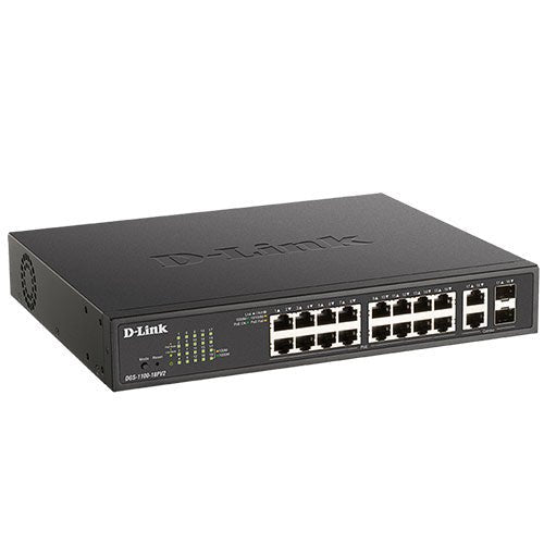 D-Link DGS-1100-18PV2 18-Port Gigabit PoE Smart Managed Switch - ACE Peripherals