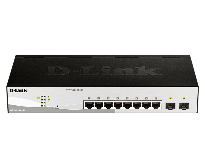 D-Link DGS-1210-10 8-Port Gigabit Smart Managed Switch With SFP - ACE Peripherals