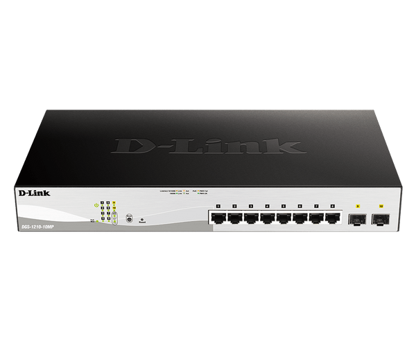 D-Link DGS-1210-10MP 10-Port Gigabit Smart Managed PoE Layer 2+ Switch - ACE Peripherals