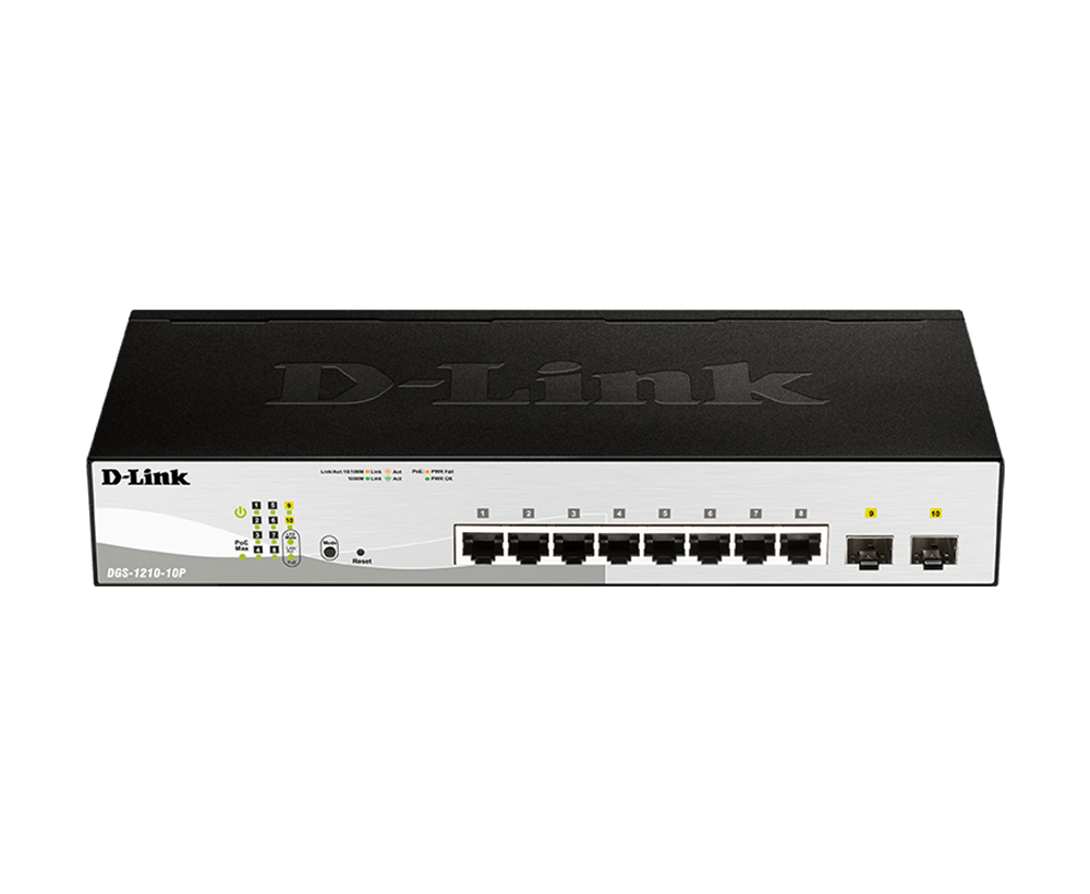 D-Link DGS-1210-10P10-Port Gigabit Smart Managed PoE Layer 2+ Switch - ACE Peripherals