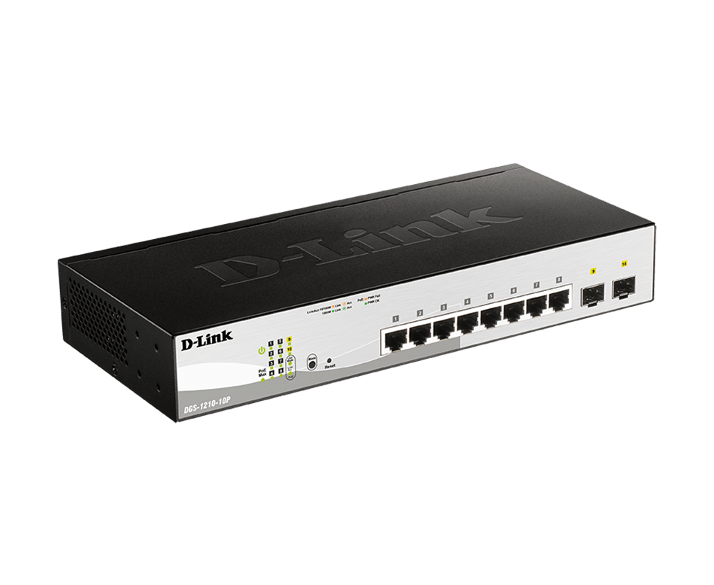 D-Link DGS-1210-10P10-Port Gigabit Smart Managed PoE Layer 2+ Switch - ACE Peripherals